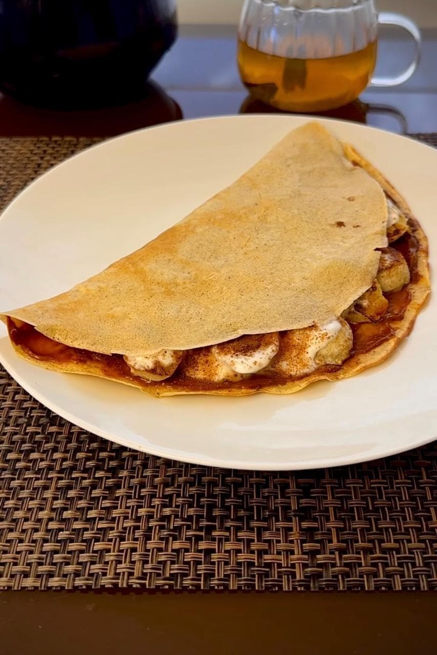 Panqueca de banoff.